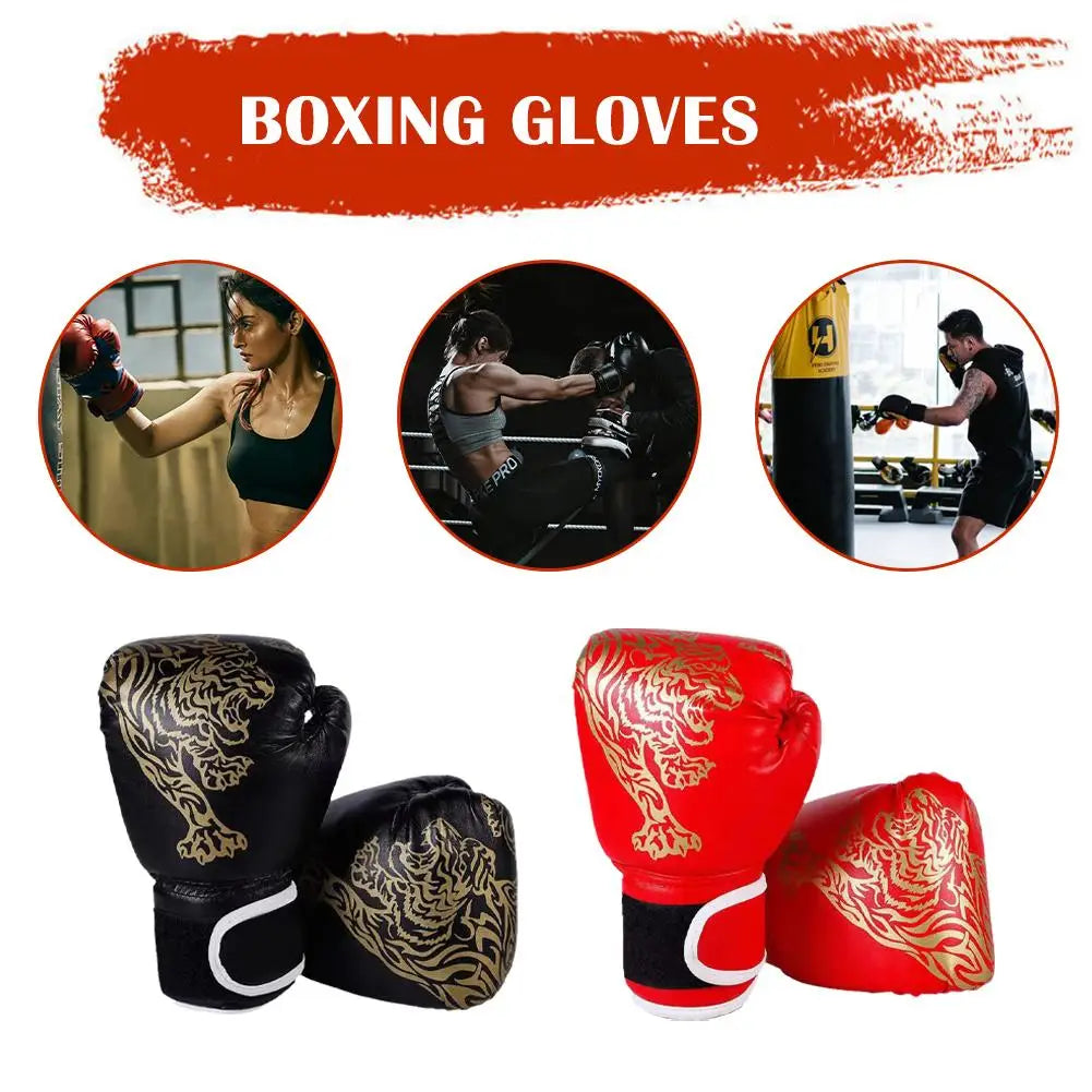 1pair Boxing Gloves For Men Women PU