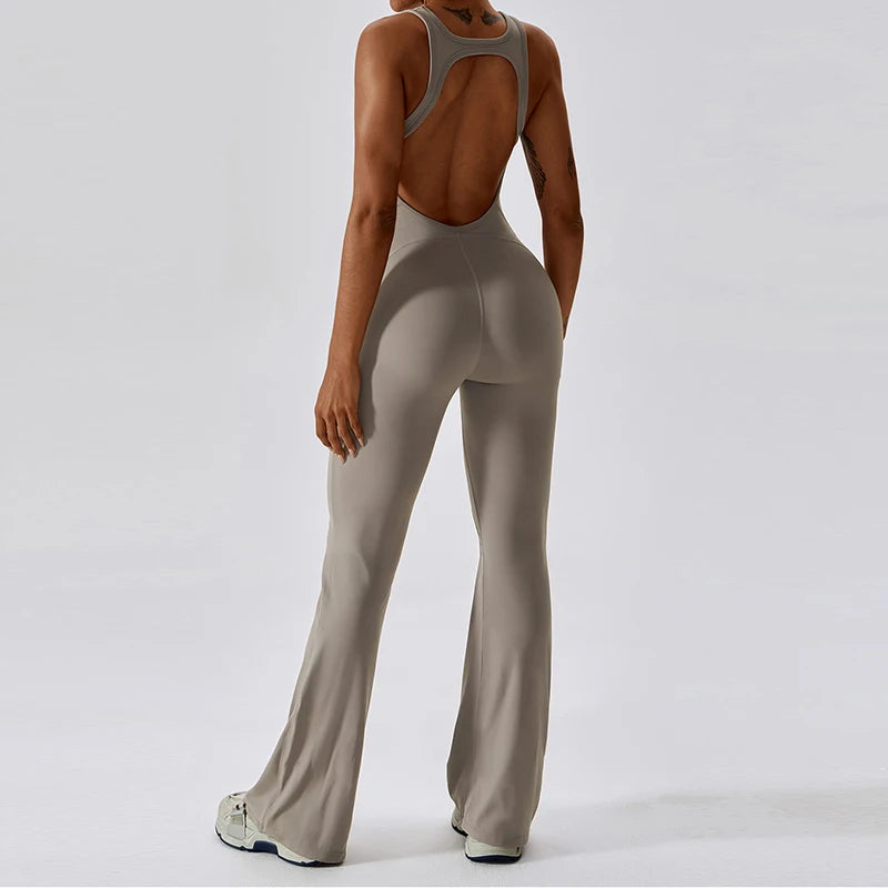 Sexy Back V Jumpsuit Gym Yoga Suit Sportswear