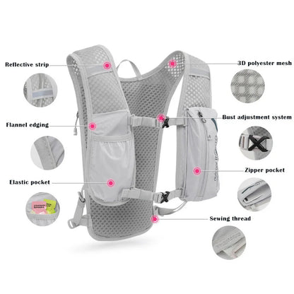 Waterproof Running Backpack Women 5L Ultra-light Hydration Vest