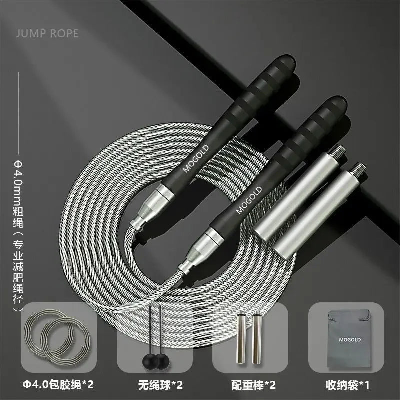 Professional racing steel wire jump rope