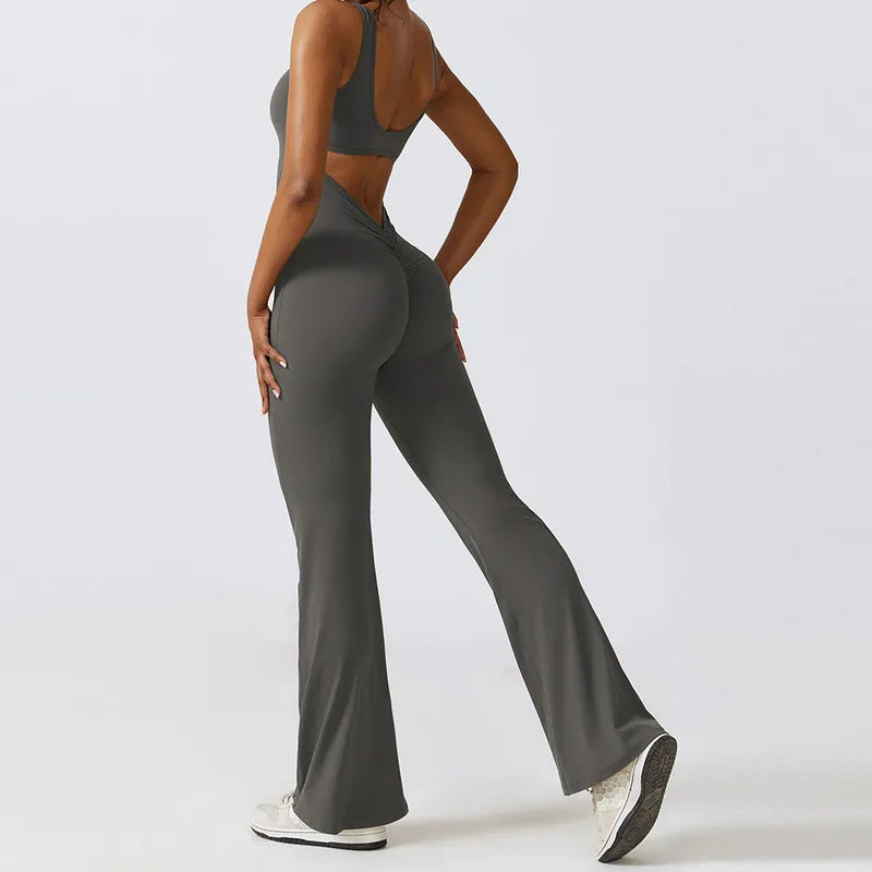 Sexy Back V Jumpsuit Gym Yoga Suit Sportswear