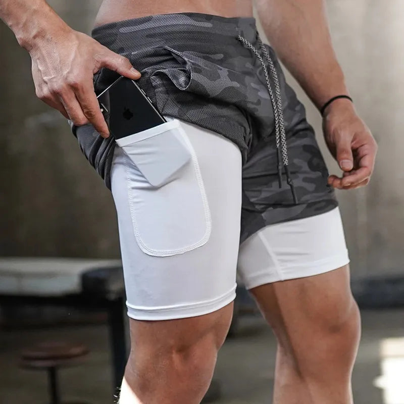 Men Camo Running Shorts