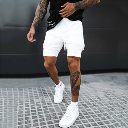 2 In 1 Running Shorts Men