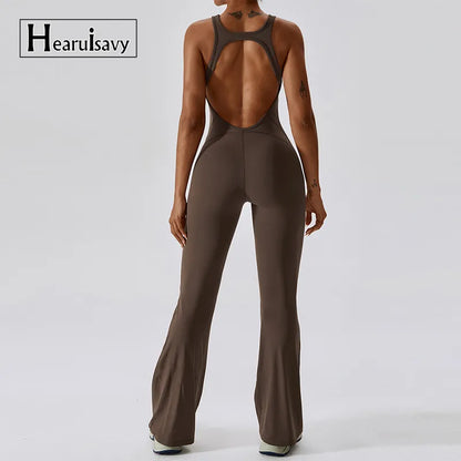 Sexy Back V Jumpsuit Gym Yoga Suit Sportswear