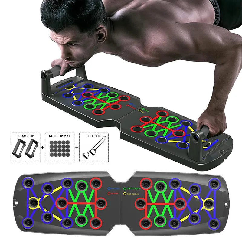 Portable Folding Multiple Push-up Board