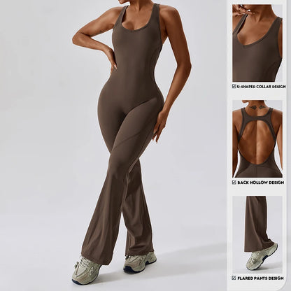 Sexy Back V Jumpsuit Gym Yoga Suit Sportswear